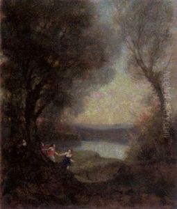Nymphenreigen An Einem Stillen Teich