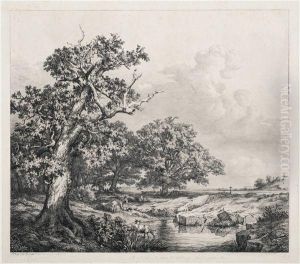 Le Vieux Chene Aux Mares De Bellecroix (foret De Fontainebleau) by Eugene Blery