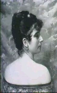 Junge Frau Mit Hochgestecktem Haar
