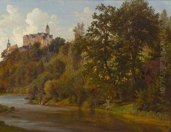 Burganlage Uber Dem Fluss - view 1
