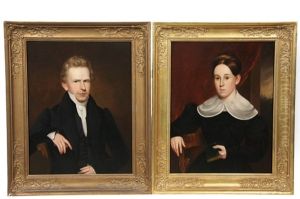 Portrait Of Joseph Wesley Harper, Jr. (+ Portrait Hannah Peck Harper; Pair_ by John Paradise