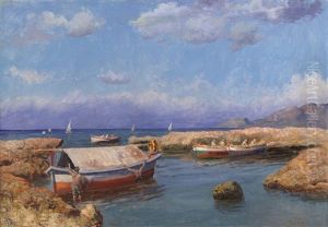 Lo Stagnone Di Marsala E Marina Al Tramonto (coppia) by Gennaro Pardo