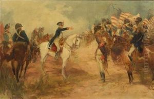 George Washington And His Cavalry by Vicente Garcia de Paredes