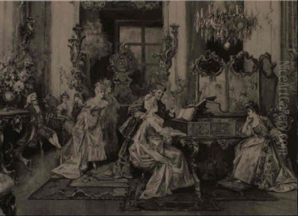 Elegant Figures In An Interior - view 1