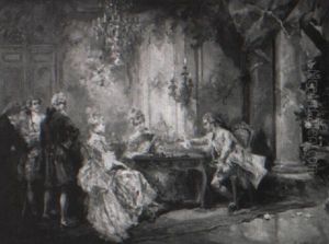 A Game Of Chess In The Parlor by Vicente Garcia de Paredes