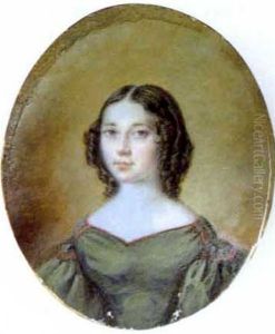 Une Jeune Fille En Robe Verte