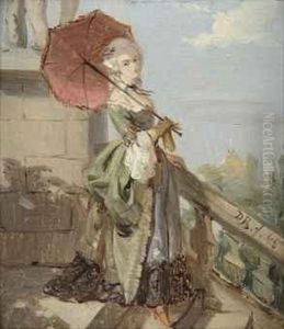 Femme Avec Parasol by David Bles