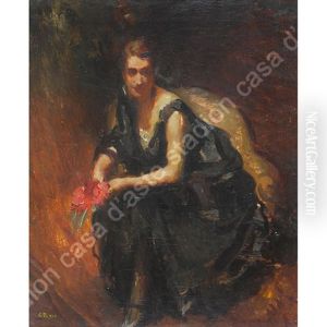 Modella Con Fiore by Gino (Friedrich Pollak) Parin