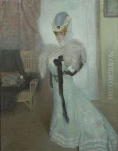 Lady In An Interior by Gino (Friedrich Pollak) Parin