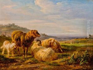Des Moutons Aux Paturages by Joseph Francois Paris