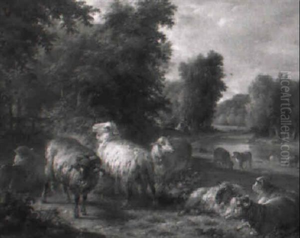 Troupeau De Moutons Pres De La Riviere - view 1