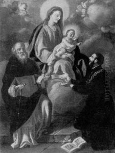 Madonna Mit Kind Und Den Heiligen Antonius Von Padua Und Antonius Abbas