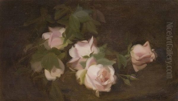 A Still Life Of Pink Roses - view 1