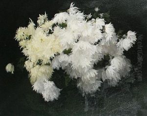 Still Life Of Chrysanthemums by Stuart James Park