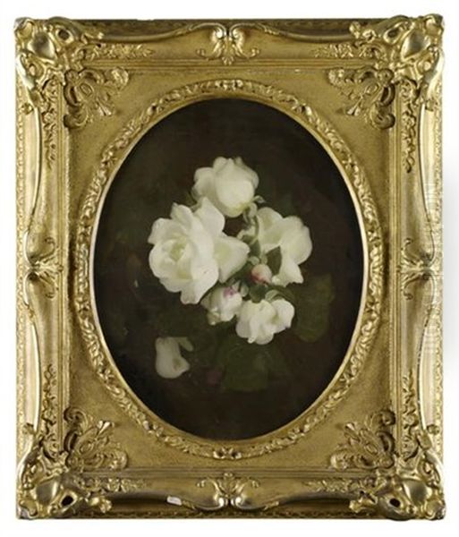 A Still Life Of White Roses - view 1