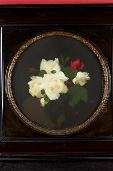 A Still Life Of Red And White Roses - view 1