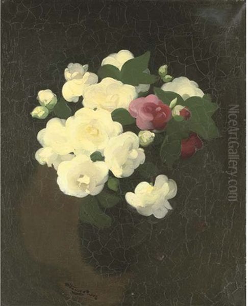 Pink And Yellow Camellias - view 1