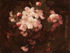 Still Life With Pink Wild Roses by Stuart James Park