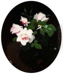 Still Life Of Pink Roses by Stuart James Park