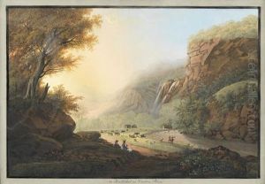 Im Haslethal Im Canton Bern by Johann Heinrich Bleuler I