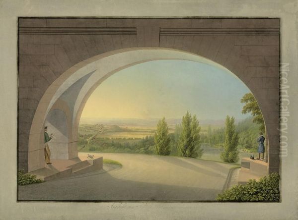 Aussicht Vom Schlos Wilhelmshohe Gegen Cassel - view 1