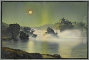 Schaffhausen Falls By Night