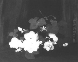 Still Life With White And Pink Roses by Stuart James Park