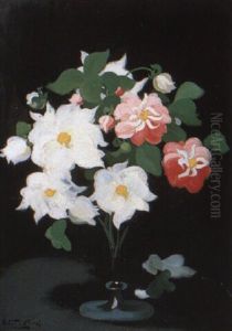 Pink And White Roses by Stuart James Park