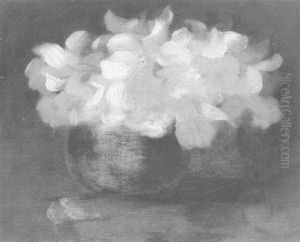 Daffodils In A Pottery Vase by Stuart James Park