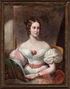 Portrait Of Maria Brewster Brooks Stafford (1809-1896), Wife Of Professor Samuel M. Stafford Of Tuscaloosa, Al by C.R. Parker