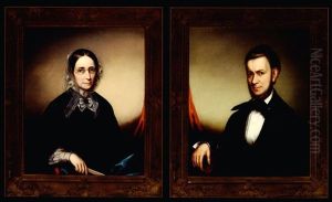 Portrait Of Mrs. Samuel Chase (+ Portrait Of Mr. Samuel Chase; Pair) by C.R. Parker