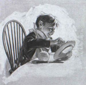 Young Boy Eagerly Eating Young Boy Eagerly Eating