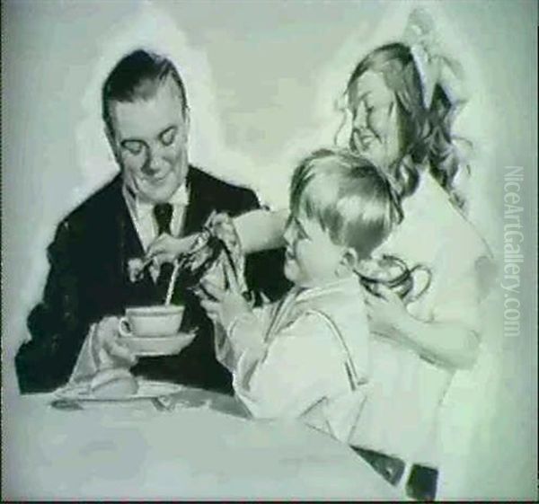 Advertisement. Family At Breakfast. Kellogg's - view 1
