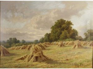 Gleaners Tying Corn Stooks by Henry H. Parker