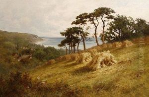 Harvest Time At Fairlight, Sussex by Henry H. Parker