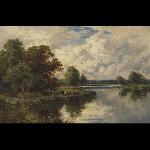 On The Avon Near Stratford-on-avon by Henry H. Parker