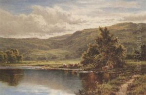 The Lledr River At Bettws-y-coed, North Wales by Henry H. Parker