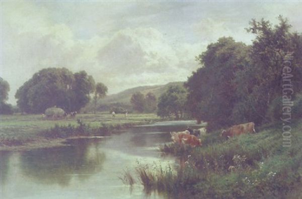Haymaking By A River - view 1