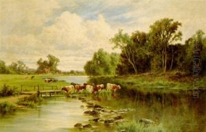 Cattle Watering by Henry H. Parker