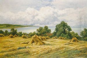 Harvest Time - On The Sussex Coast by Henry H. Parker