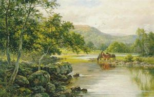 On The Lledr River, North Wales by Henry H. Parker