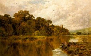 The Thames At Cleeve by Henry H. Parker