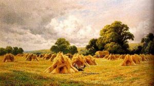 A Surrey Cornfield, Near Guildford by Henry H. Parker