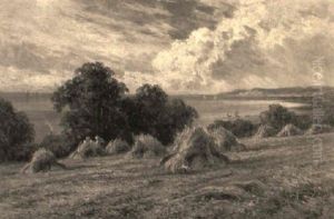 Harvest Time, Near Hastings, Sussex by Henry H. Parker