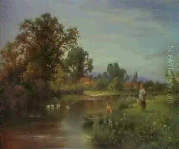 Evening - Backwater On The Thames, Henley - view 1
