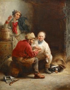 Paying Off The Smugglers by Henry Perlee Parker