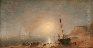 Quiet Harbor, Sun Breaking Through by John Adams Parker