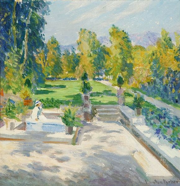Miss H. Ernald, Lady In A Garden (santa Barbara?) - view 1