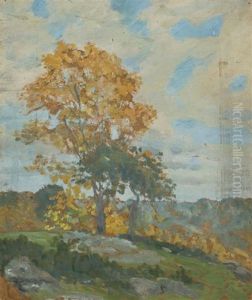 Landscape With Rock Out Cropping by Lawton S. Parker