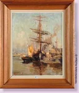 Voiliers Au Port by Maurice Blieck